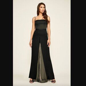 Vintage Tadashi Whimsigoth Pants Slit Whimsical Casual Festival 29"Chiffon